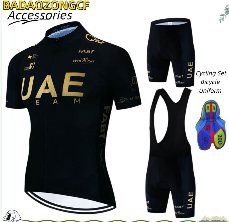 Men Accessories Uae - UAE 남성용 사이클링 세트 자전거 유니폼
