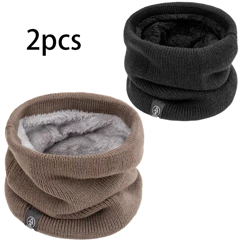 Men Accessories Hk - 두 개입 플리스 안감 스카프, 방풍