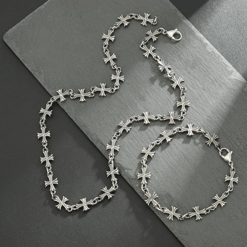 Men'S Accessories Premium - 남자 여자를위한 크로스 목걸이와 펑크 체인