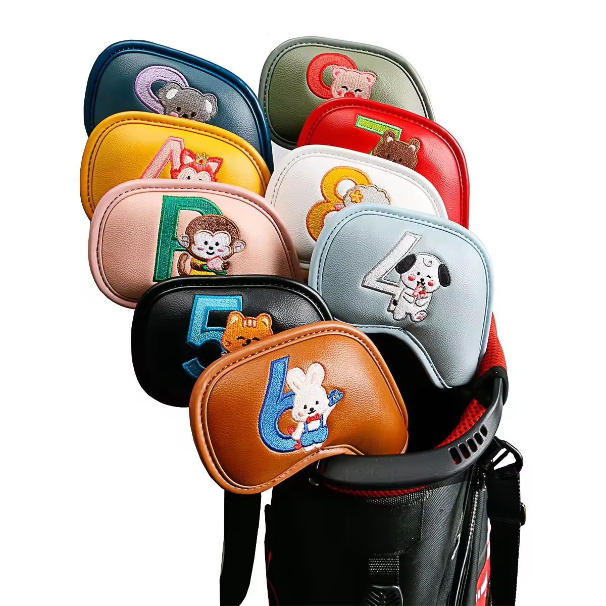 Men Accessories To Gift - 9Pcs 귀여운 만화 동물 골프 아이언