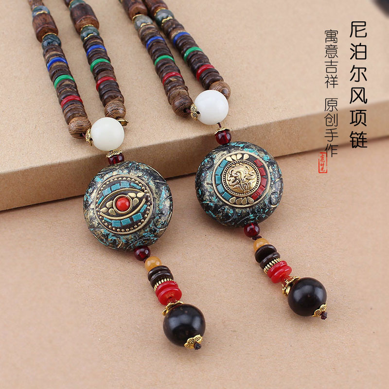 네팔 펜던트 스웨터 체인 나무 부처님 구슬 긴 이국적인 - Men Accessories Nepal 리뷰 및 가격