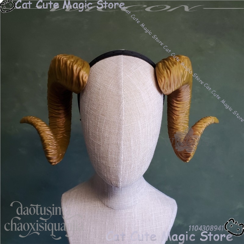 게임 BG3 모피 동물 퍼슈트 코스프레 램 혼스 3D  - Men Accessories For Suit 리뷰 및 가격
