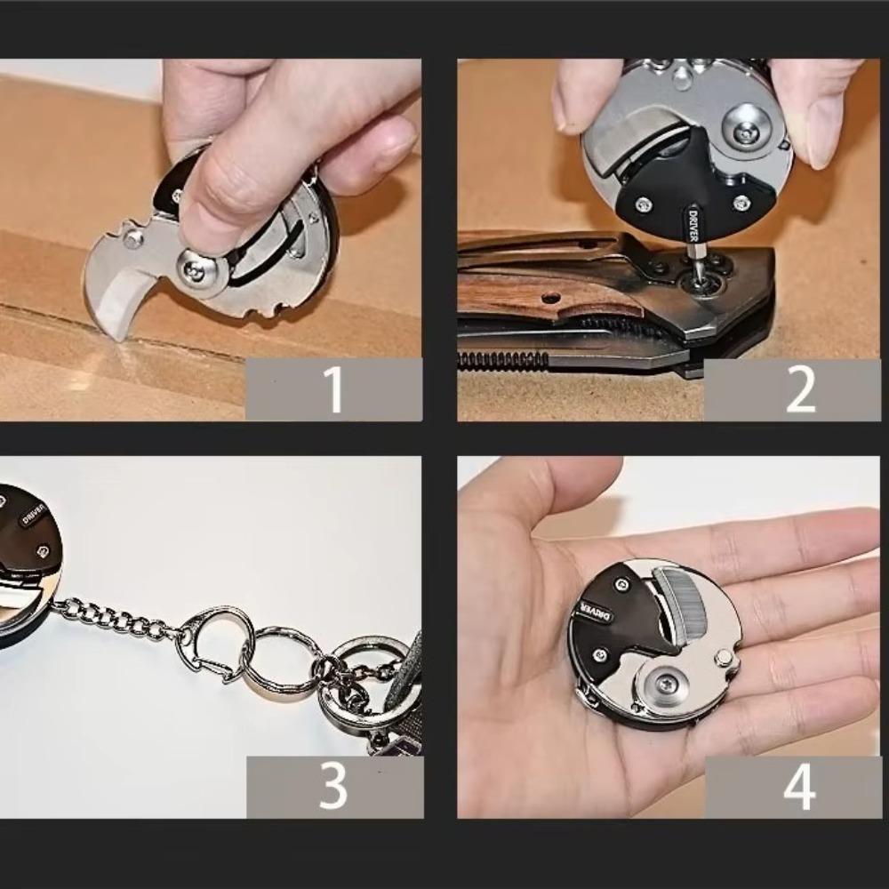 새로운 미니 키체인 배치 헤드 다용도 휴대용 드라이버  - Keychain Multi Tool 리뷰 및 가격