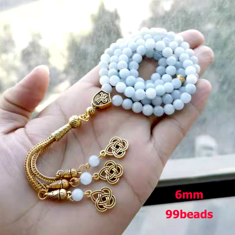 Tasbih 천연 아쿠아 마린 스톤 이슬람 팔찌, 터키 - Men Accessories Hk 리뷰 및 가격