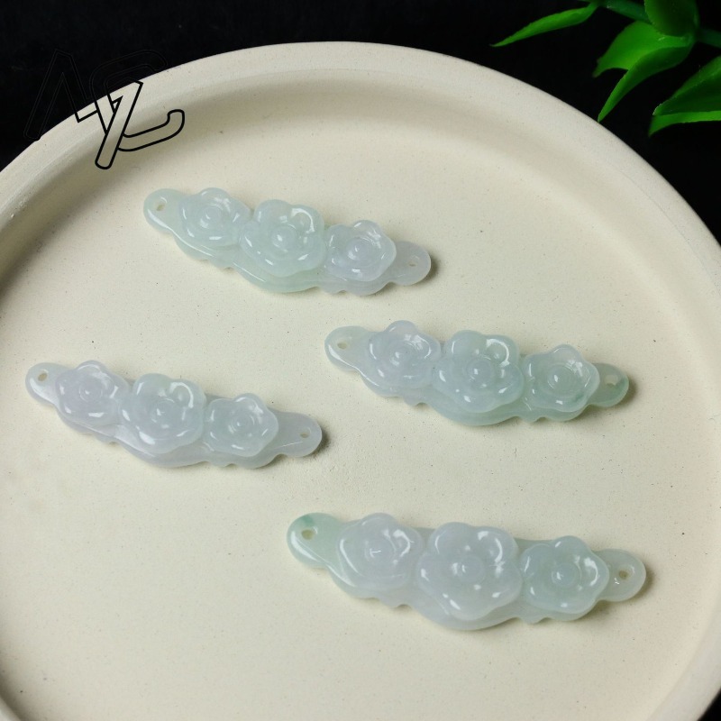 1pc 천연 경옥 에메랄드 꽃 핸드 카드 DIY 액세서 - Men Accessories Usa 리뷰 및 가격