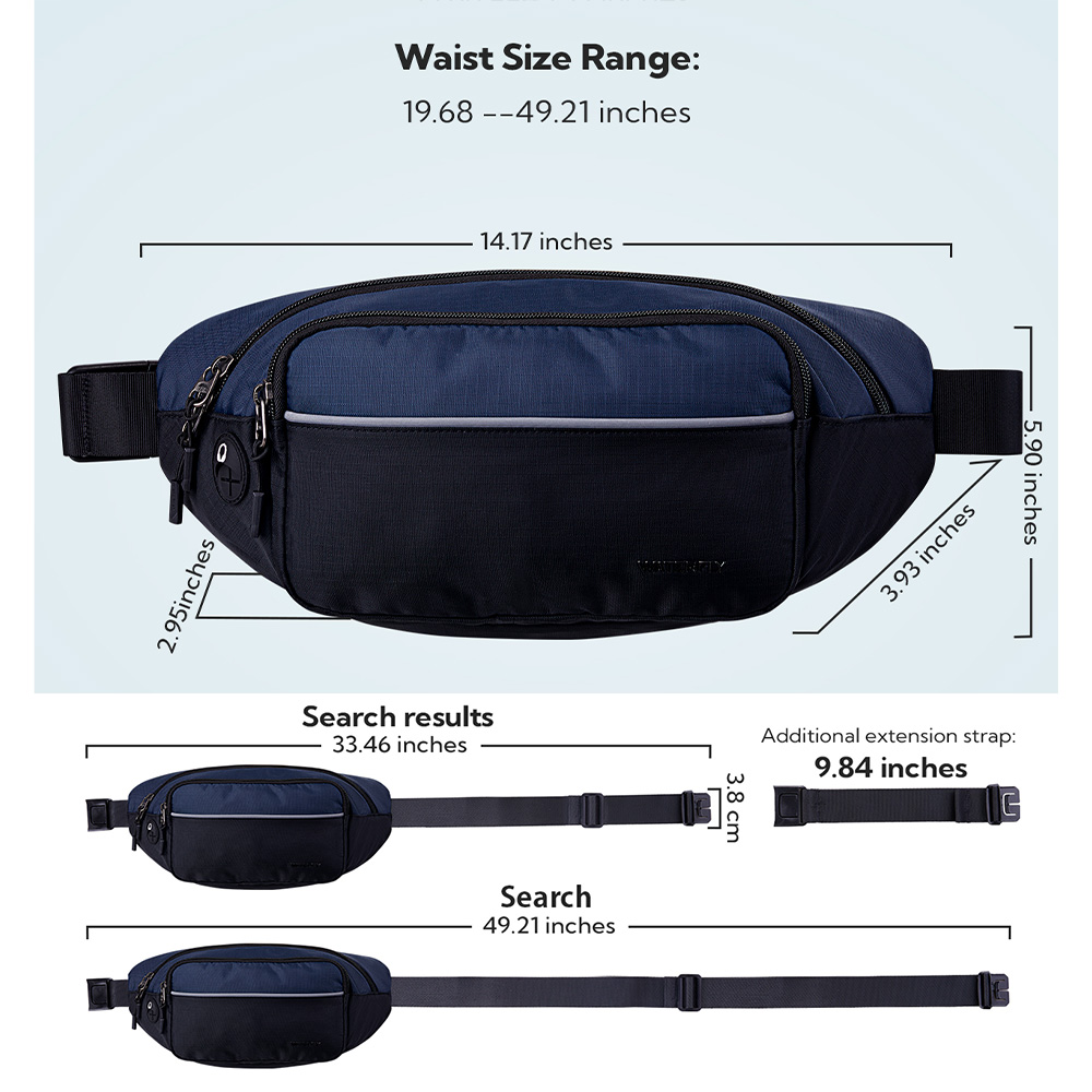 WATERFLY 패니 팩 허리 가방, 대형 허리 팩,  - Men Accessories For Travel 리뷰 및 가격
