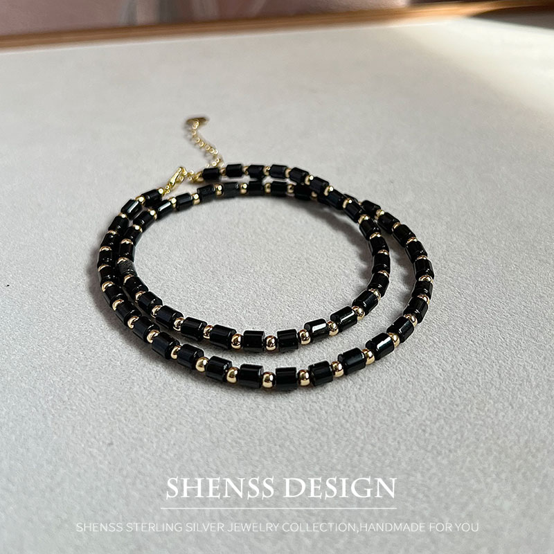 천연 4mm 흑요석 목걸이 구리 도금 14K 골드 액세 - Men Accessories Kit 리뷰 및 가격