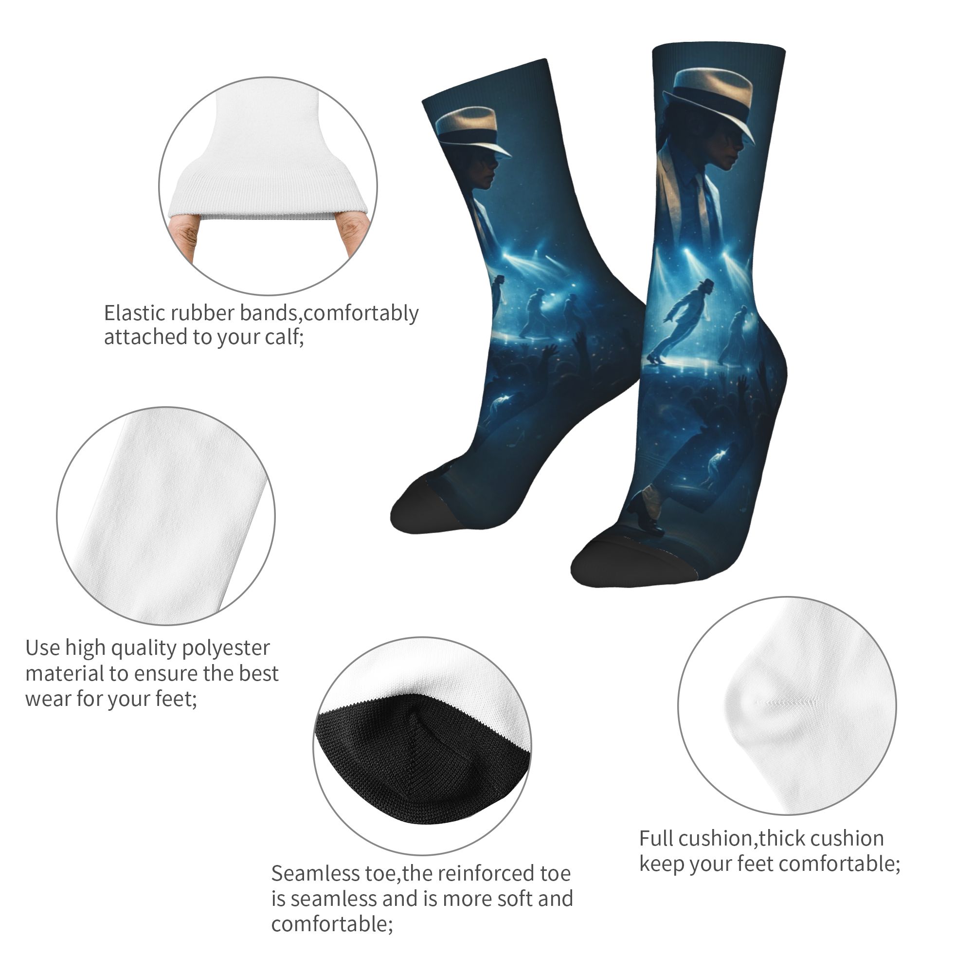 마이클스 잭슨스 팝의 왕 양말 남성용 여성용 액세서리  - Men'S Accessories Gift Ideas 리뷰 및 가격